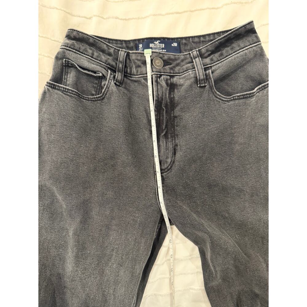 Hollister Dad Jeans Women's 2R W26R Black Distressed Y2K Grunge Skater Baddie - Picture 6 of 16